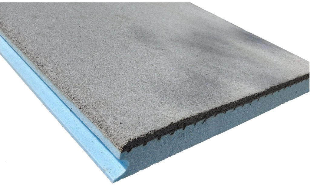 Concrete faced insulation profile